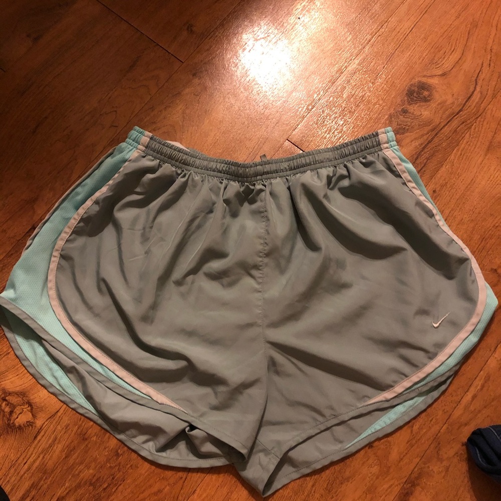 Nike Grey and Blue Tempi Shorts